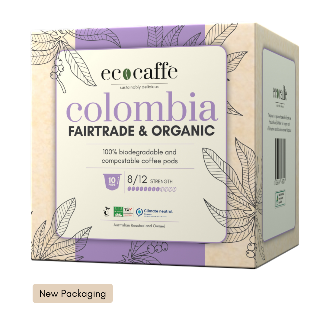 Compostable Tea Pods EcoCaffe - Colombia Organic Coffee Pods (10 Pack) - Compostable and ...
